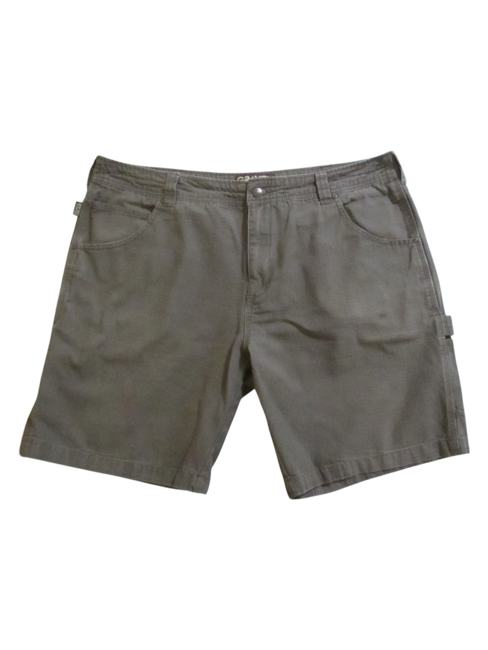 Gravel Gear Men's Carpenter Shorts Gray Brown 100% Cotton Size 40